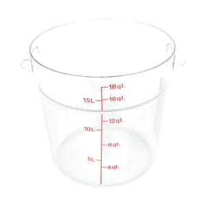 144-RFSCW18135 18 qt Camwear Round Storage Container - Clear