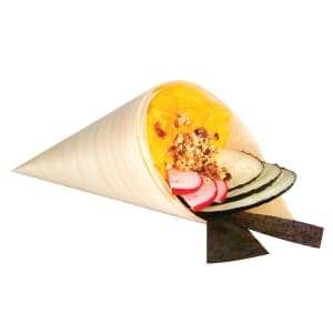 151-CH107 Gourmet Display Serving Cone - Woodgrain