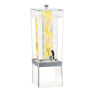 151-2016INF74 3 gal Beverage Dispenser w/ Infuser - Plastic Container, Clear/Silver Base