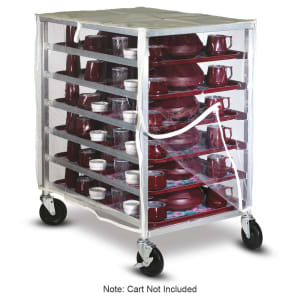 171-DXDHOR20U 20 Tray Cabinet Room Service Cart, Aluminum