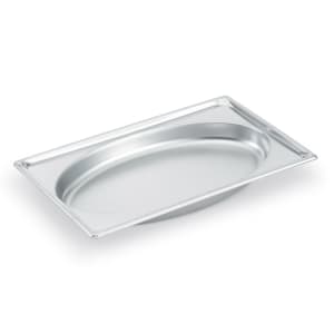 175-3101020 Super Pan® Shapes Full Size Steam Pan - Oval, Stainless Steel
