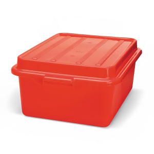 175-1507C02 Food Storage Drain Box - With Cover and Drain, 15x20x7", Red