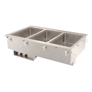 175-3640401 Drop-In Hot Food Well w/ (3) Full Size Pan Capacity, 120v