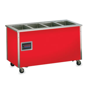 175-37050 5 Well Hot Food Station - Enclosed Base, Thermostat, Manifold Drain, 34x74x28