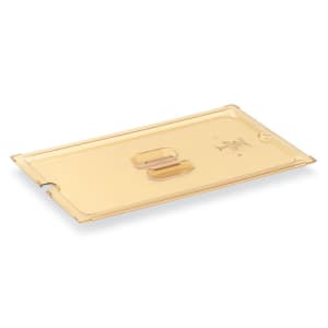 175-34600 1/6 Size High-Heat Slotted Food Pan Cover - Amber