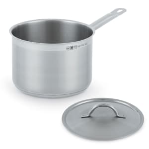 175-3806 6 3/4 qt Optio™ Stainless Steel Saucepan w/ Hollow Metal Handle - Induction Ready