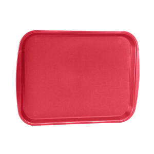 175-121602 Plastic Fast Food Tray - 17 1/10" L x 12 1/10" W, Red