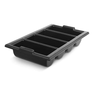 175-137506 4 Compartment Cutlery Bin - Plastic, Black