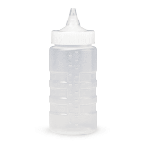 175-511613 16 oz Squeeze Bottle Dispenser - Wide Mouth, Clear Cap, Clear
