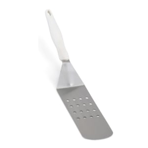 175-4808915 Jacob's Pride® 16 1/2" Heavy Duty Perforated Turner - White Handle