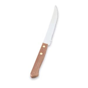 175-48140 Steak Knife - 4 3/8" Blade, Hollow Ground Blade, Wood Handle