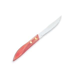 175-48142 Steak Knife - 4" Blade, Hollow Ground Blade, Wood Handle