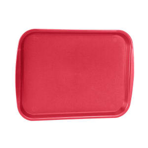 175-101402 Plastic Fast Food Tray - 14 3/10" L x 10 3/5" W, Red