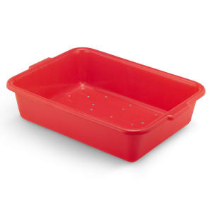 175-1517C02 Drain Box - Handles, 20x15x7, Plastic, Red