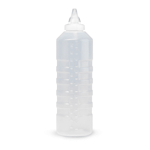 175-532413 24 oz Squeeze Bottle Dispenser - Closeable Cap, Clear Cap, Clear