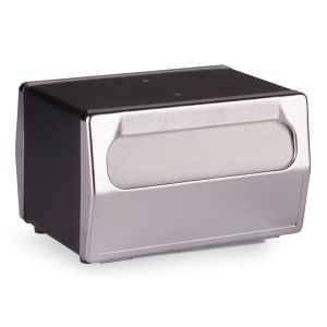 175-651506 Table-Type Napkin Dispenser - 2 Sided, Chrome-Plated Face, Black