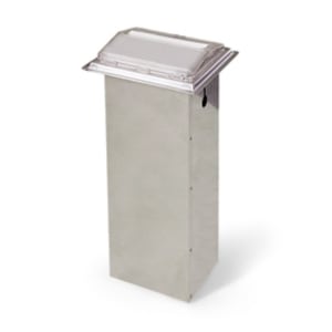 175-652513 In-Counter Napkin Dispenser - 500 Capacity, Clear Faceplate, Stainless