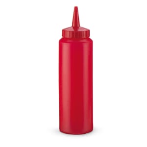 175-280802 8 oz Squeeze Dispenser - Red Cap, Red