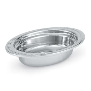 175-8230210 2 qt Decorative Oval Pan - 2 1/2" Deep, Mirror-Finish Stainless