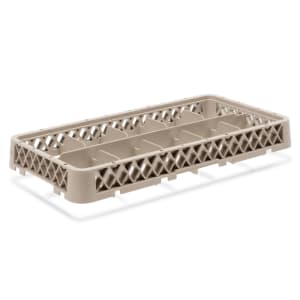 175-HR1C1A Dishwasher Rack - Half-Size, 10 Compartment, (1)Open, (1)Compartment Extender, Beige