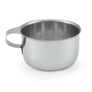 175-47555 9 oz Round Drinking/Soup Cup - Integral Handle, Stainless