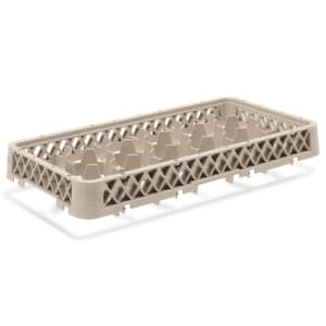 175-HR1D1A Dishwasher Rack - Half-Size, 17 Compartment, (1)Open, (1)Compartment Extender, Beige