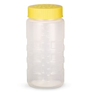 175-49611308 16 oz Dredge w/ Yellow Large Lid, Polyethylene