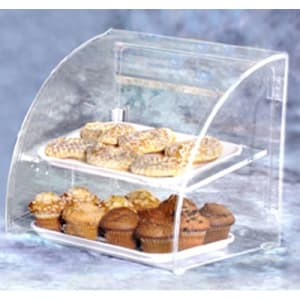 175-ESBC1 Curved-Front Pastry Display Case -  (2)10x14" Trays