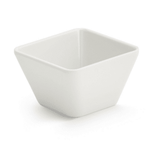 175-V22211 3 oz Square Melamine Serving Bowl, White