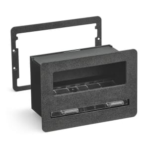 175-FMS7 1 Compartment Straw Holder - 10 9/16" x 5" x 7 3/8", Black