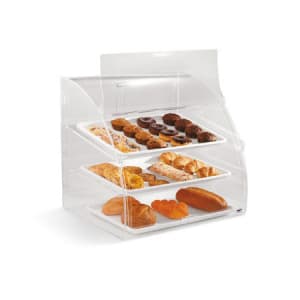 175-ELBC2 Curved-Front Pastry Display Case -  (3)18x26" Trays