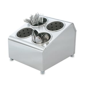 175-97240 Cutlery Dispenser - 4 Cylinder, 10 1/8x11 1/2x8 1/2" Stainless