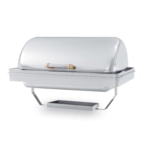 175-46258 Full Size Chafer w/ Roll-top Lid & Chafing Fuel Heat