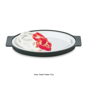 175-81180 Replacement Oval Steak Platter - 7 3/4x11 3/4" Stainless
