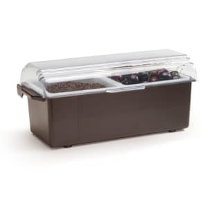 175-474001 (2) Compartment Bar Garnish Tray - Domed Lid