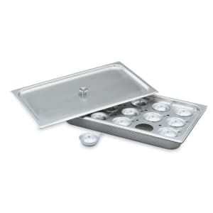 175-75062 Egg Poacher Plate - Full-Size, 15 Hole, Stainless