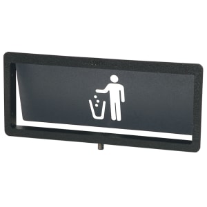 175-MT2 Large Trash Receptacle Door - 7 1/2" x 17 5/8", Black