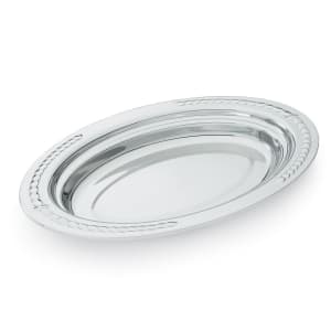 175-8231420 3 qt Decorative Oval Foodpan - 19 1/16x11 7/8x2" Mirror-Finish Stainless