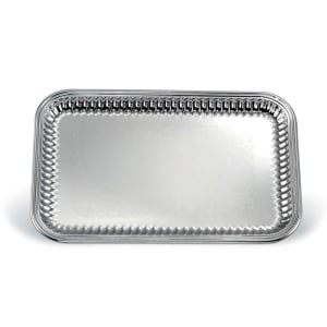 175-82166 Rectangular Fluted Serving Tray - 12 1/2" x 18 1/4" Stainless
