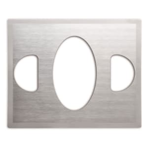 175-8250416 Miramar Double-Well Template - (1) Large Oval and (2)1/2 Ovals, Satin-Edge Stainless
