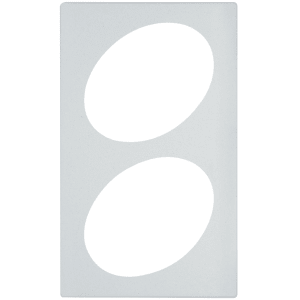175-8243220 Miramar Template - For (2) 10" Oval Au Gratins, 21 1/8" x 12 3/4", Whi...