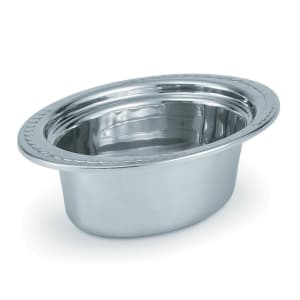 175-8230110 3 qt Decorative Oval Pan - 4" Deep, Mirror-Finish Stainless