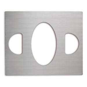 175-8250414 Miramar Double-Well Template - (1) Large Oval and (2)1/2 Ovals, Stainless