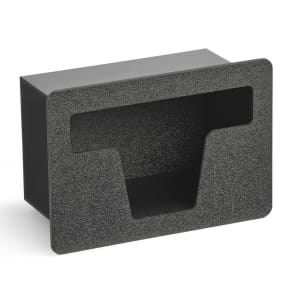 Vollrath FMS-6 1 Compartment Straw Holder - 10 9/16&quot; x 4 13/16&quot; x 7 5/16&quot;, Black