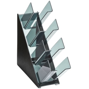 175-CTCL4B 4 Section Countertop Lid & Cup Organizer - Plastic, Black