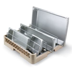 175-TR22 Full-Size Dishwasher Rack - 5 Compartment, Open End, Beige