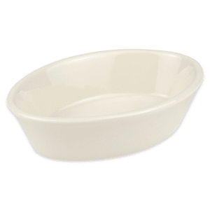 179-00600 5-1/2", Oval, Baking Dish w/ 7 1/4 oz Capacity, Rolled Edge, Ivory