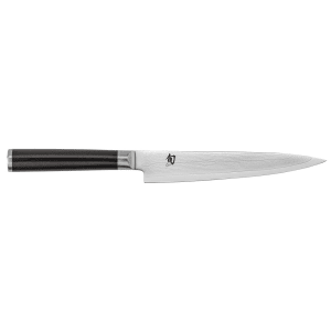 194-DM0701 Shun Classics Utility Knife, 6" Blade, D Shaped PakkaWood Handle