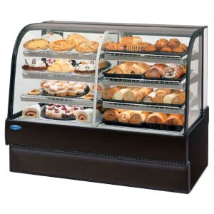 204-CGR5942DZBLK 59" Full Service Bakery Case w/ Curved Glass - (3) Levels, 120v