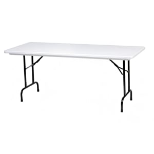 203-CORBTP3072 72" Rectangular Folding Banquet Table w/ Gray Granite Top, 29"H